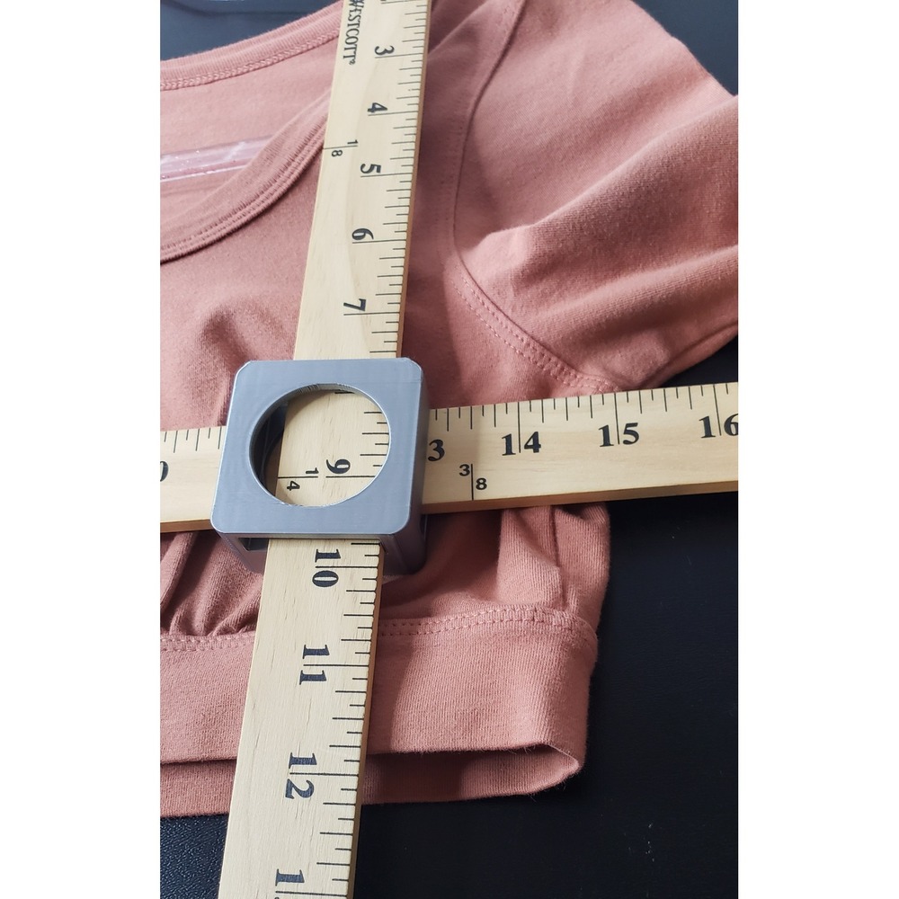 Hard Tail Forever Womens Long Sleeve Crop Top Dusty Rose Zip Front M Boho Earthy - Picture 8 of 8